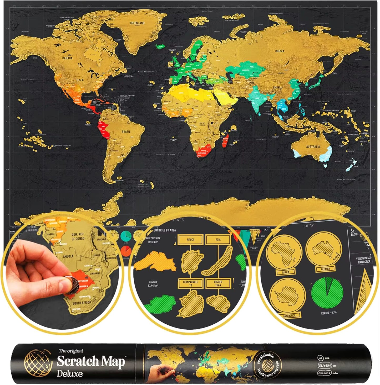 Scratch World Map – Interactive Travel Tracker & Perfect Travel Gift  Travel Gadgets