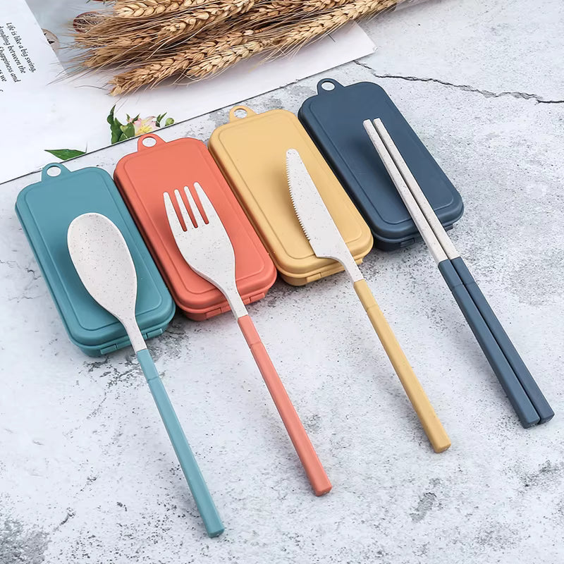 Foldable Travel Cutlery Set with Case – Eco-Friendly & Portable | Tribe Feel  Travel Essentials