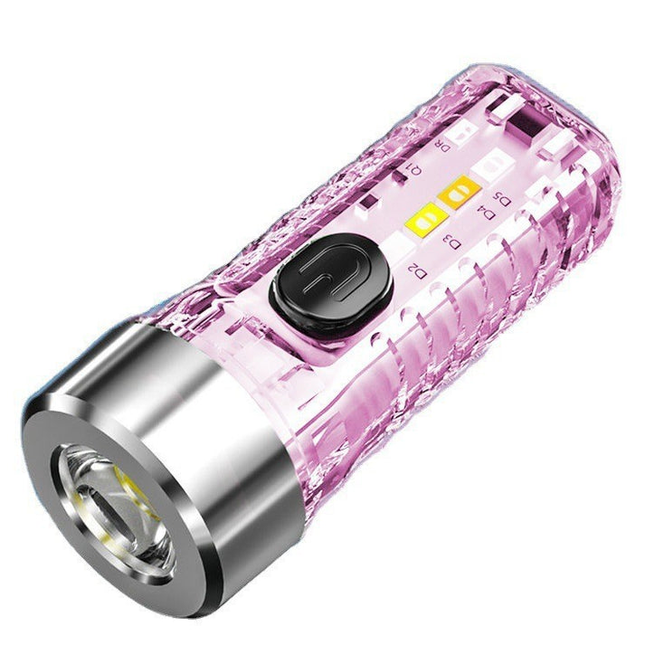 Compact rechargeable flashlight for camping