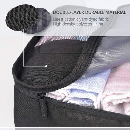 7pcs Packing Cubes - Durable travel organisers Black