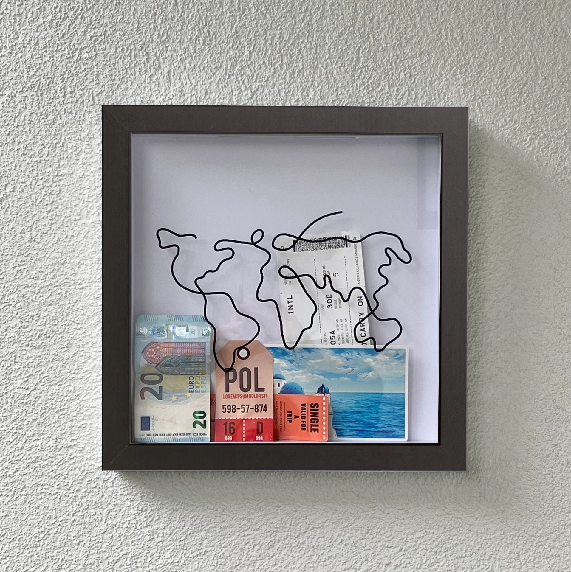 Adventures Memory Travel Box - Storage for Travel Tickets Souvenirs Photos and Memories - Tribe Feel