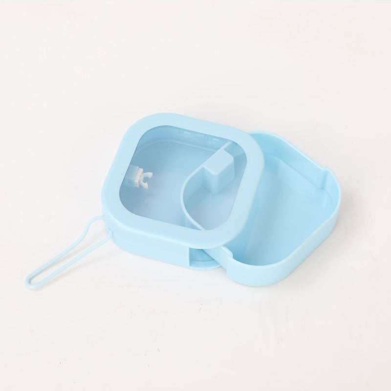 Blue mini storage box case for necessities - Solo female travel essentials