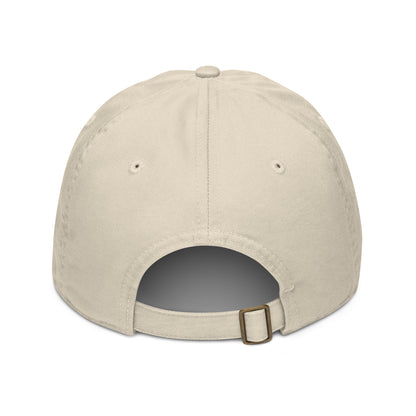 Eco-friendly hat. Sustainable cotton, out of office baseball cap. unique travel gifts. white cap unisex. adjustable strap