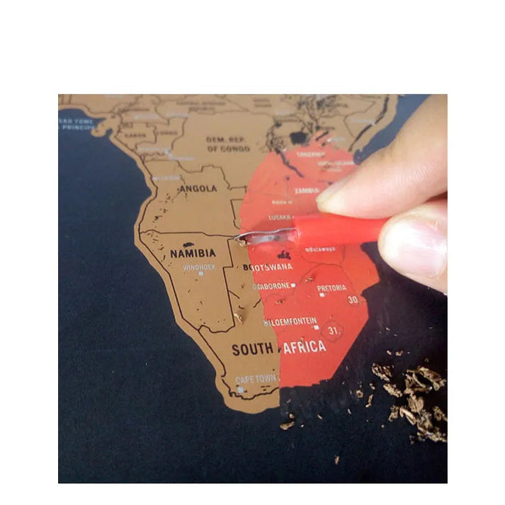 Scratch world map – travel tracker poster gift for travellers