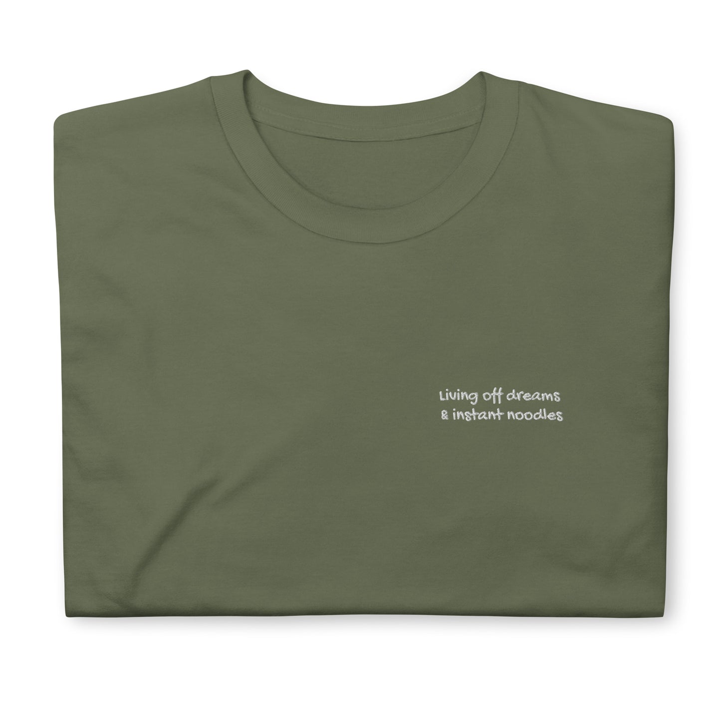 Living off Dreams and Instant Noodles - Short-Sleeve Unisex T-Shirt Perfect Travel Gift -  Travel Clothing