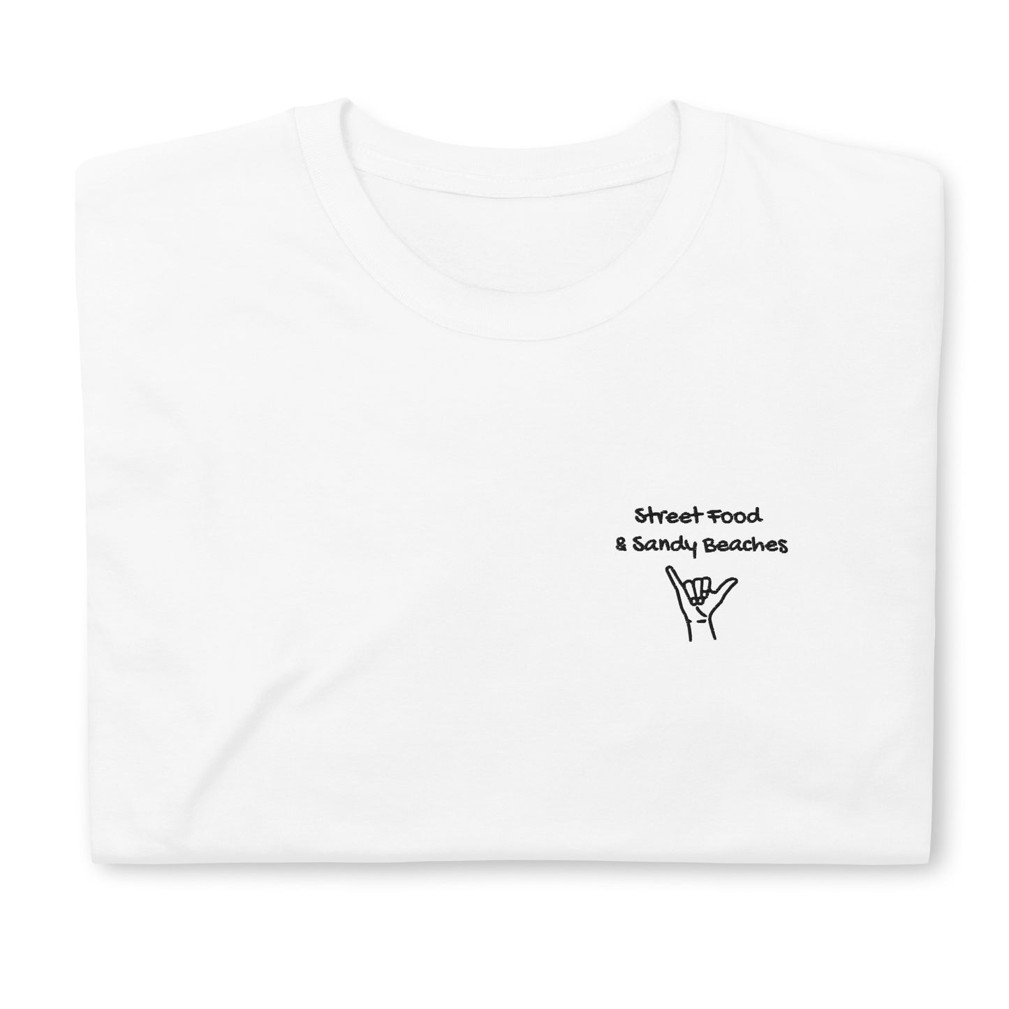 Street Food and Sandy Beaches - Short-Sleeve Unisex T-Shirt for Travel Lovers -  Travel Clothing