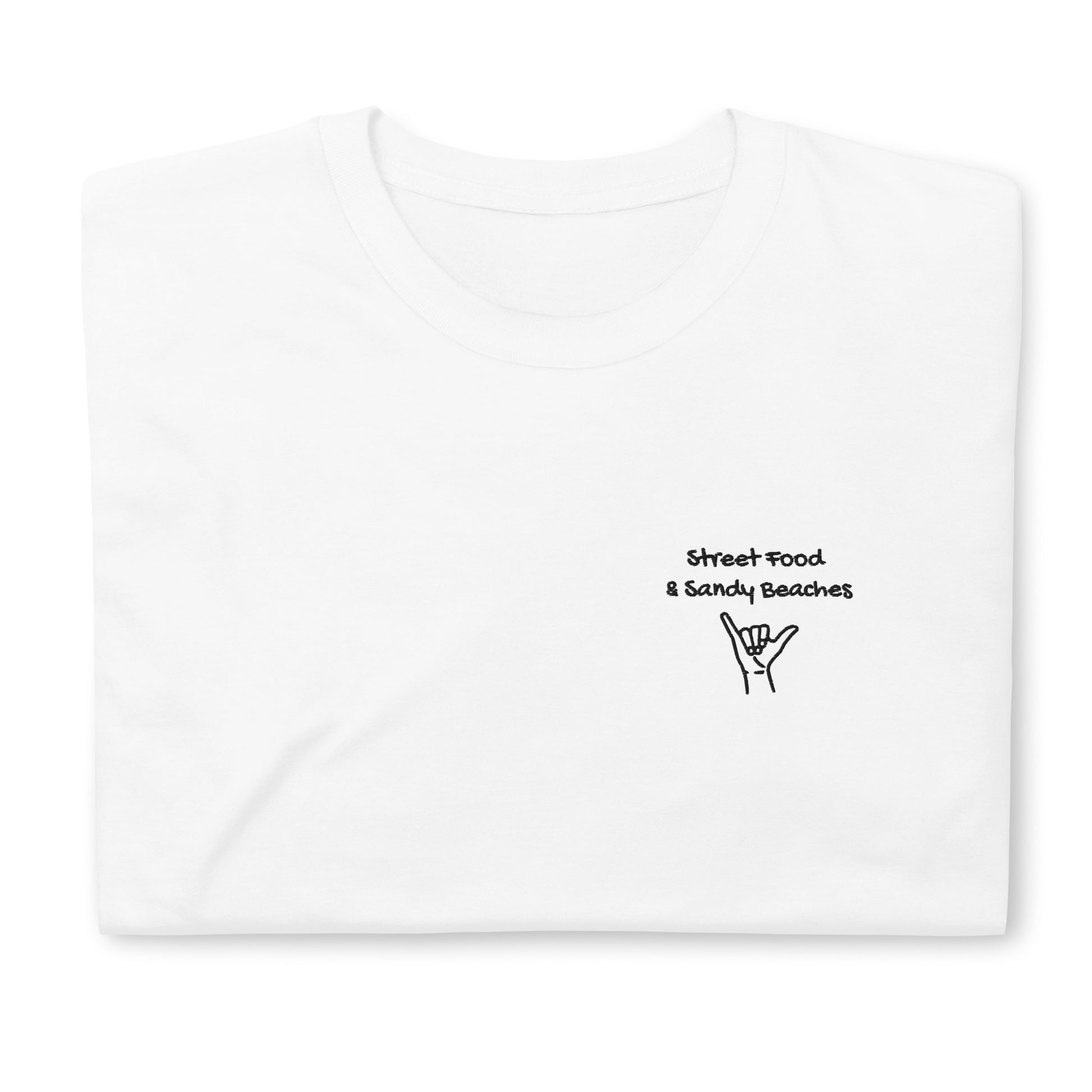 Street Food and Sandy Beaches - Short-Sleeve Unisex T-Shirt for Travel Lovers -  Travel Clothing