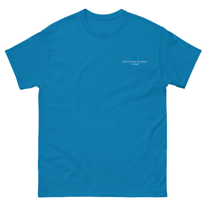 Backpacked my issues to Bali Unisex Embroidered tee for travellers -  Travel Clothing