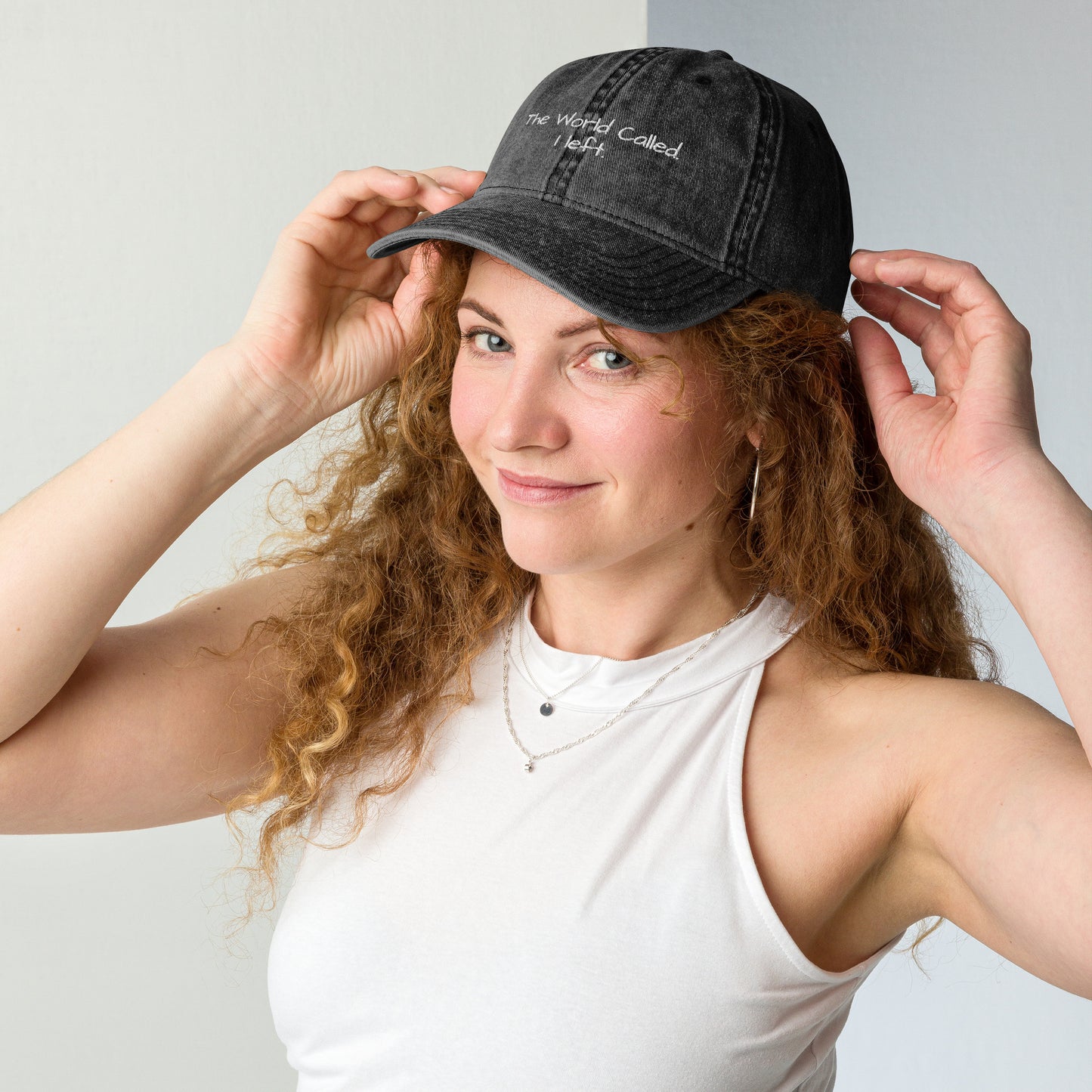 The World Called I Left - Vintage Cotton Baseball Cap For Travel Lovers -  Travel Clothing
