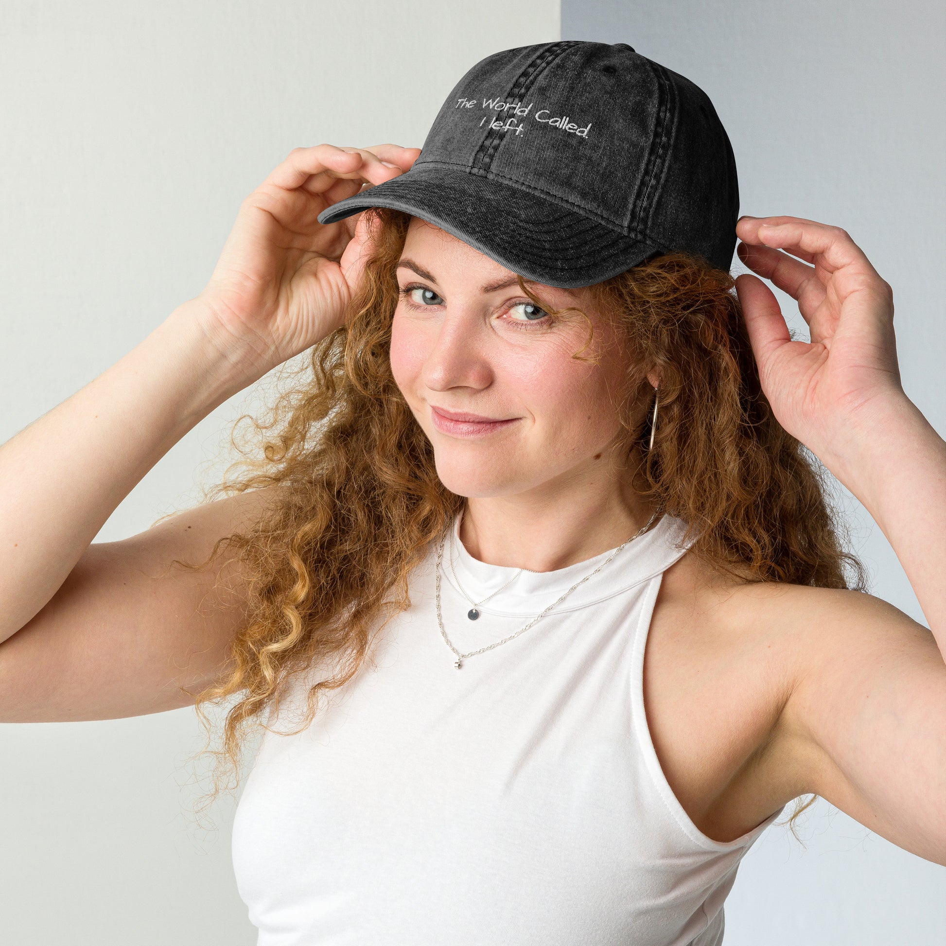 The World Called I Left - Vintage Cotton Baseball Cap For Travel Lovers -  Travel Clothing