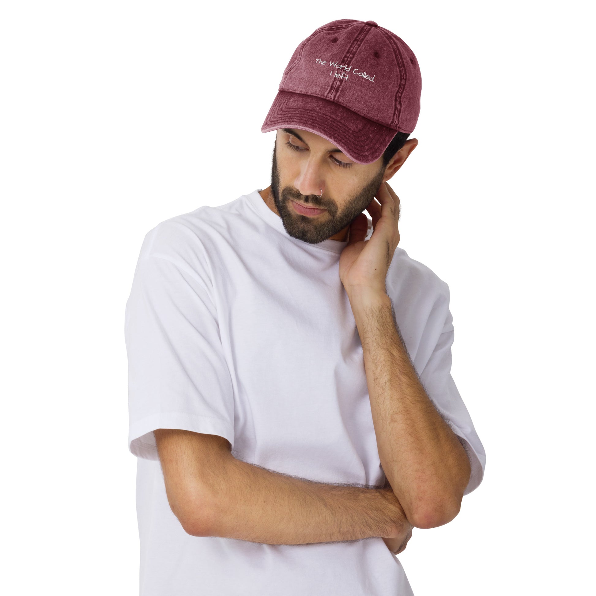 The World Called I Left - Vintage Cotton Baseball Cap For Travel Lovers -  Travel Clothing