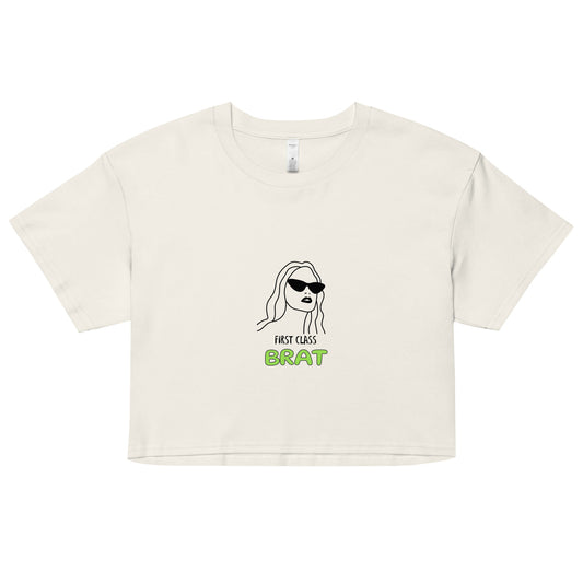 BRAT Crop Top - Summer Outfits Women's Crop Top -  Travel Clothing