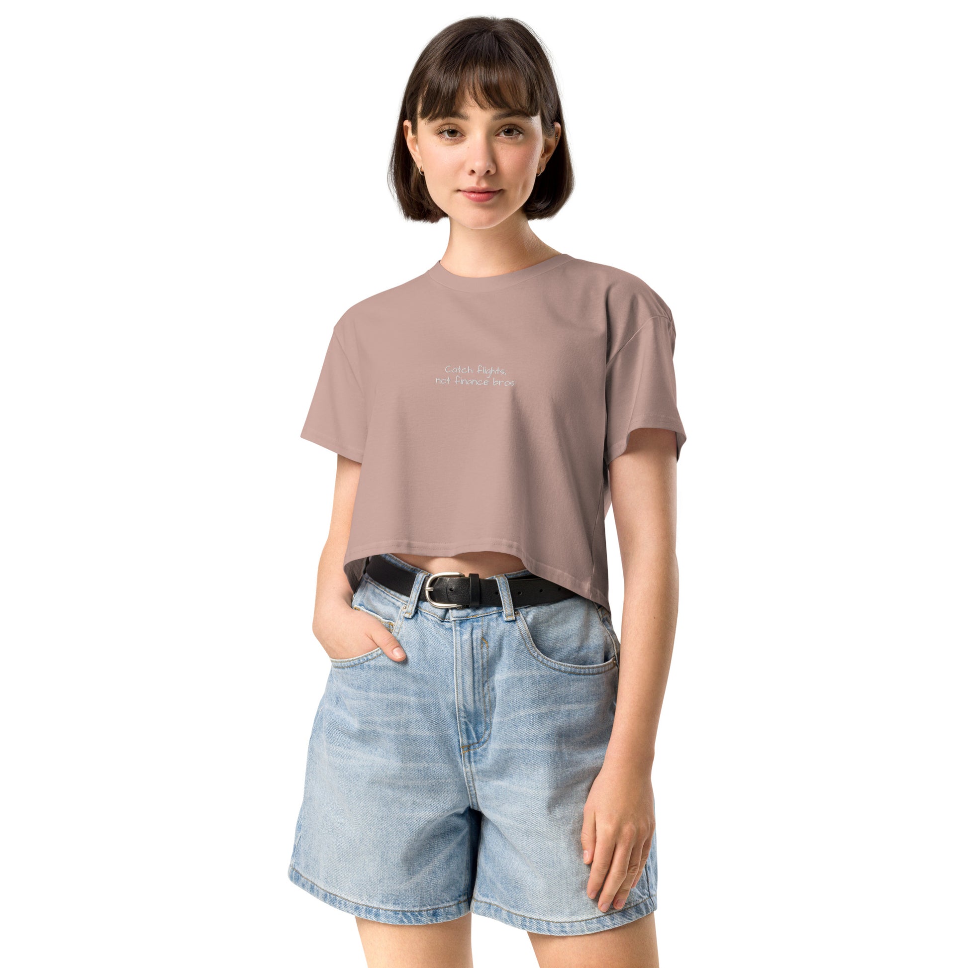 Catch Flights Crop Top - Unique cropped t-shirt for women who love to travel -  Travel Clothing