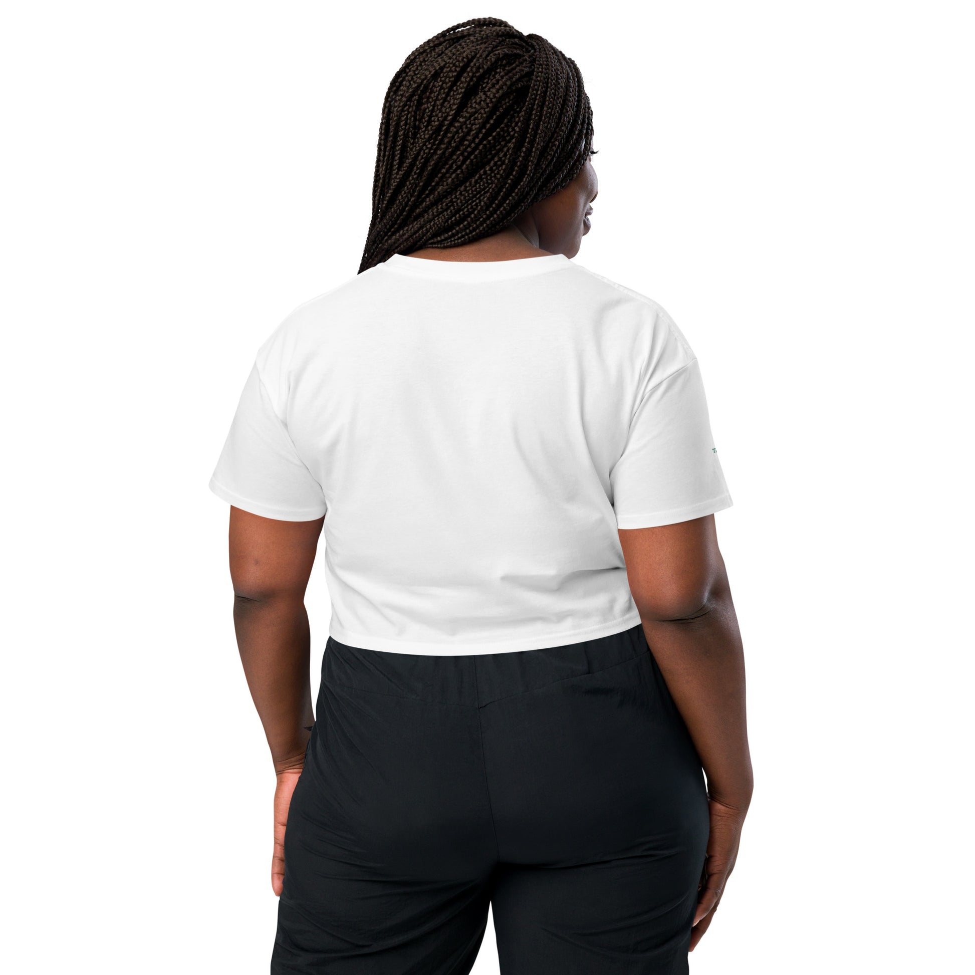 I'd rather be travelling. White crop top for women. Women's cropped t-shirt. Embroidered t-shirt. travel gifts