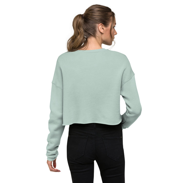 This Is Your Sign To Travel embroidered jumper back view, womens crop top for travel