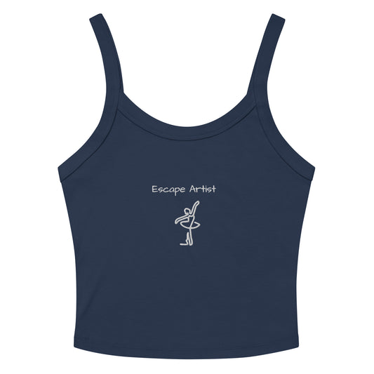 Escape Artist Women’s Navy Tank Top - Unique Travel Gift 